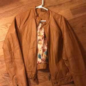 Joujou tan leather jacket
